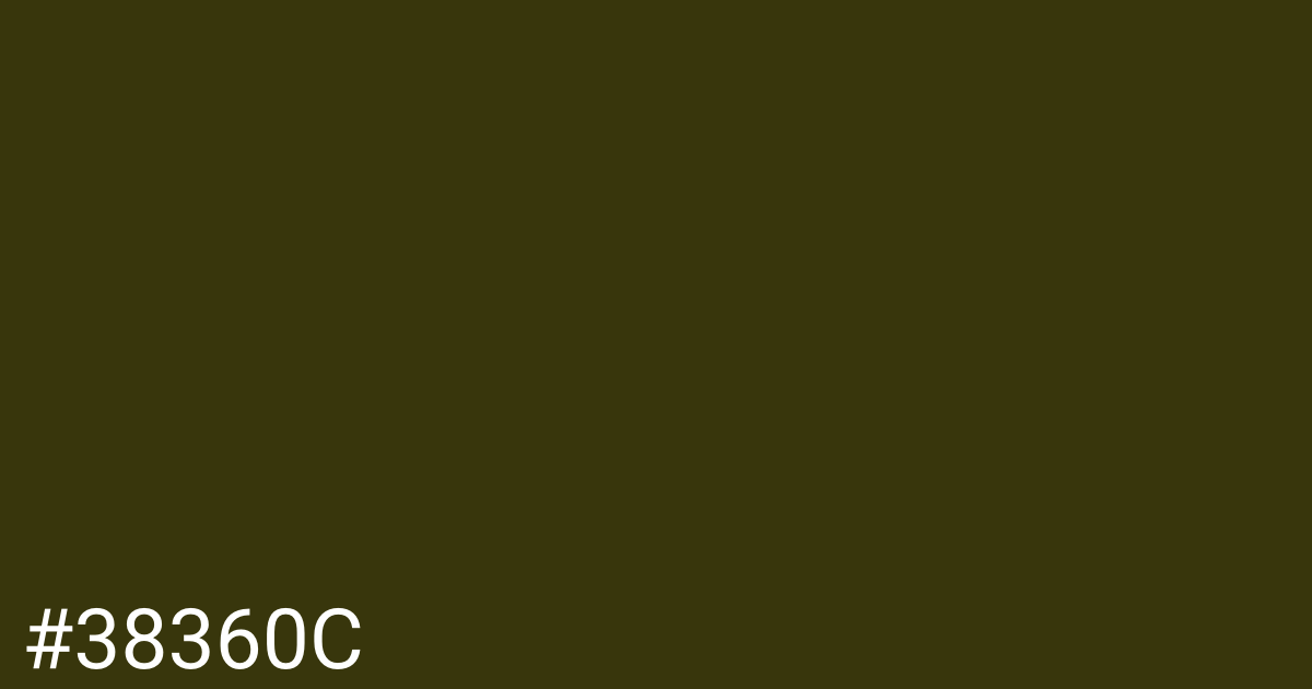 Hex color #38360c graphic