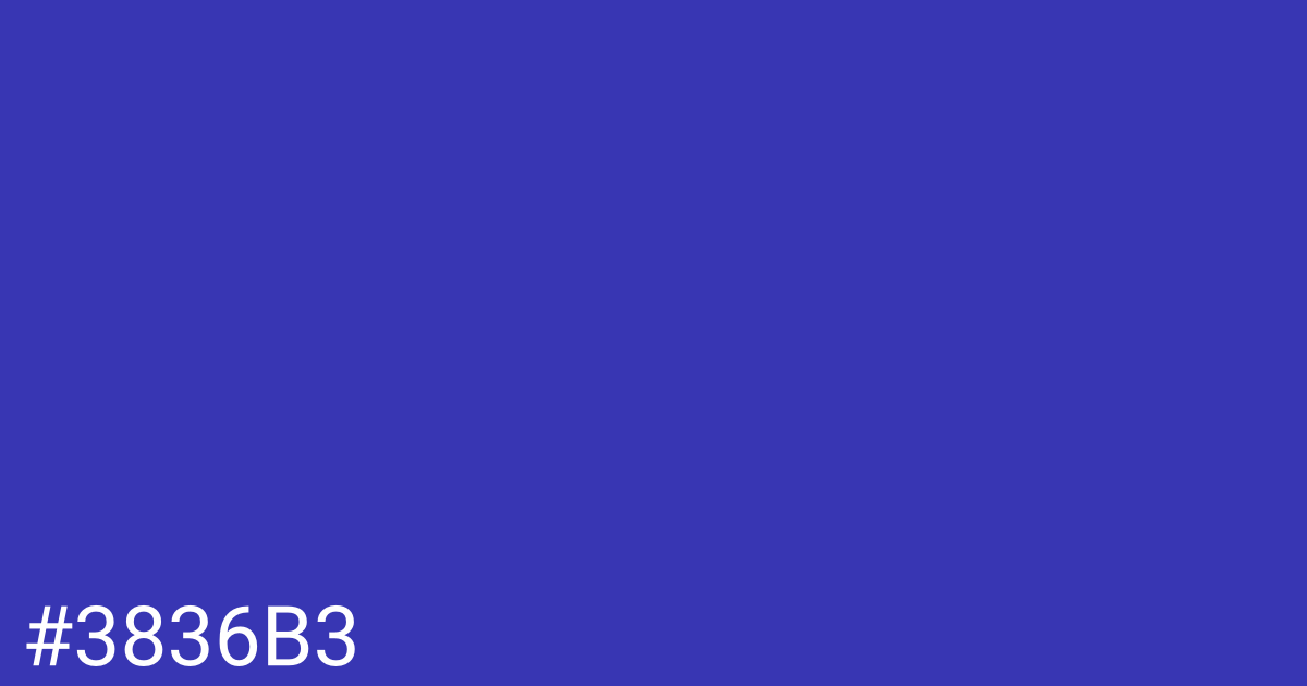 Hex color #3836b3 graphic