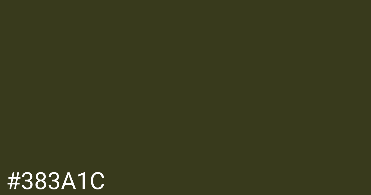 Hex color #383a1c graphic