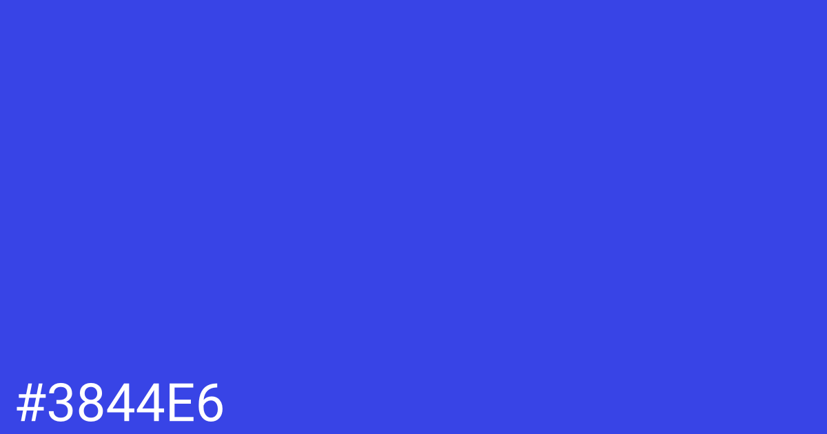 Hex color #3844e6 graphic