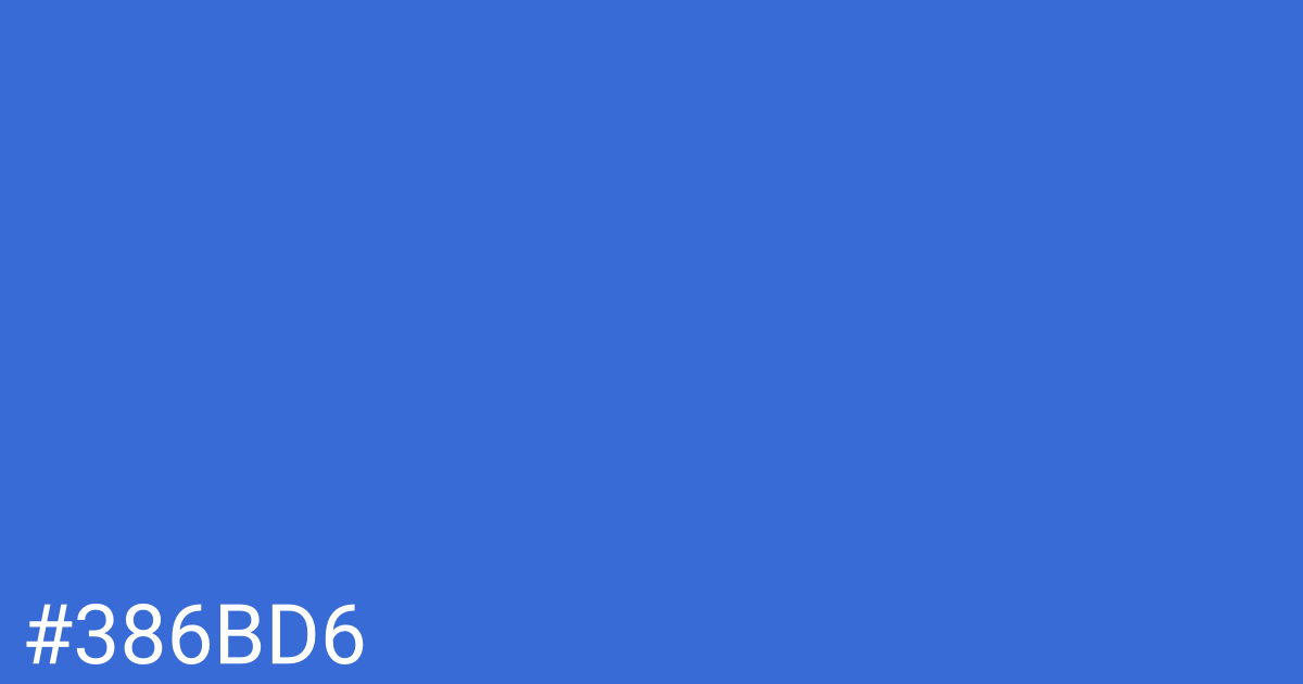 Hex color #386bd6 graphic