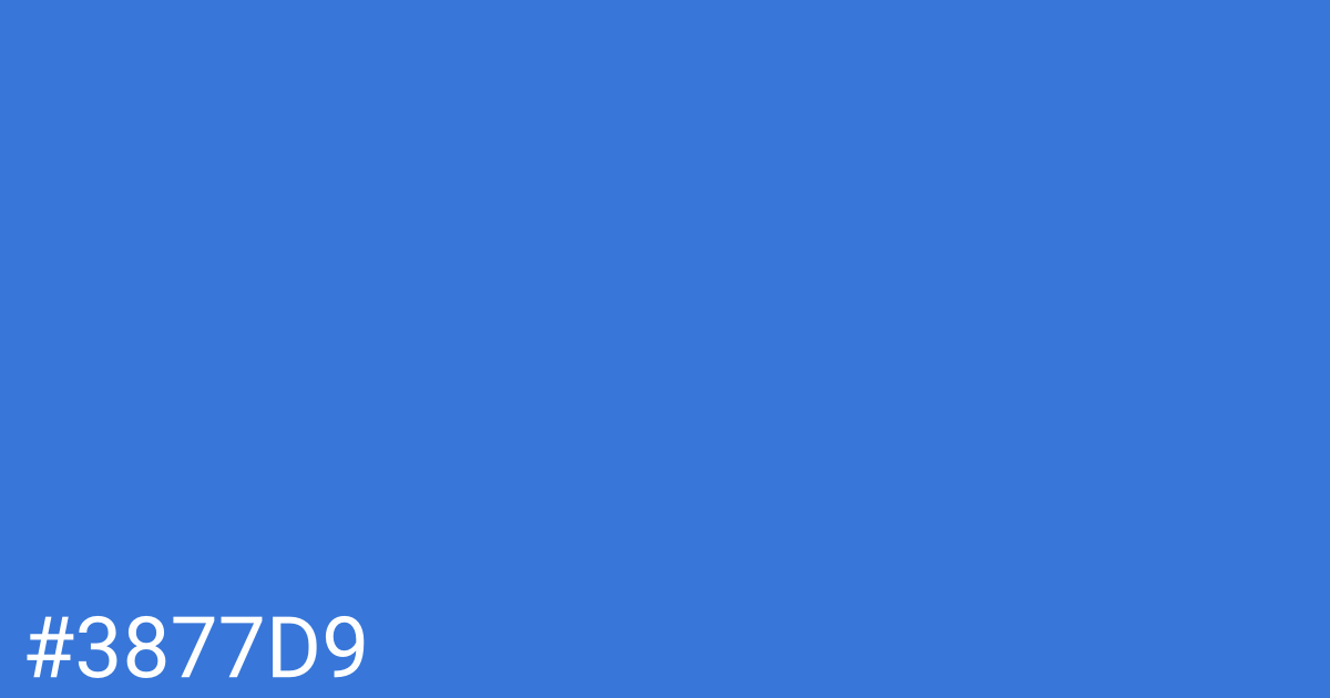 Hex color #3877d9 graphic