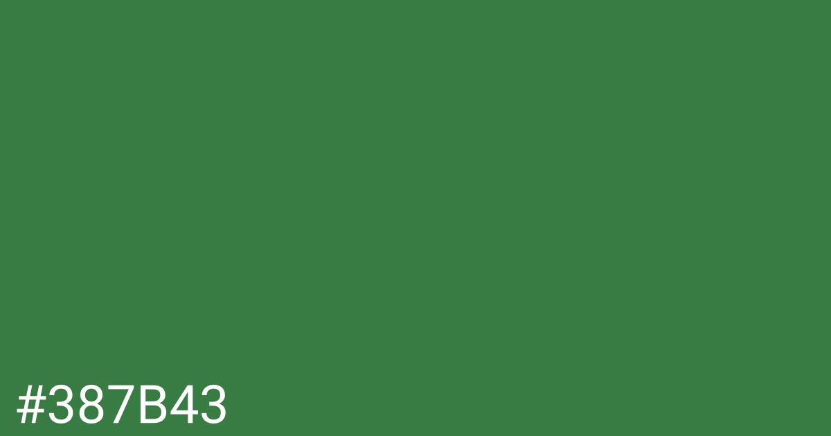 Hex color #387b43 graphic