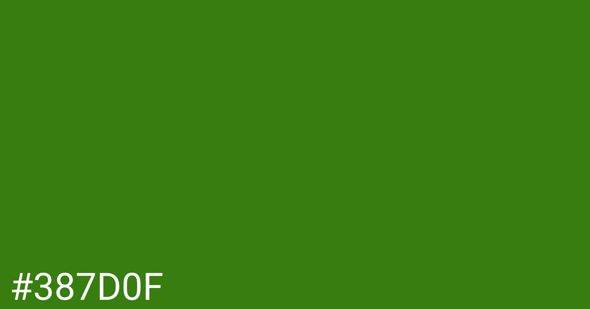 Hex color #387d0f graphic