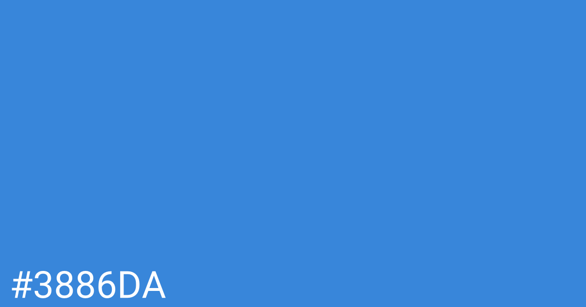 Hex color #3886da graphic