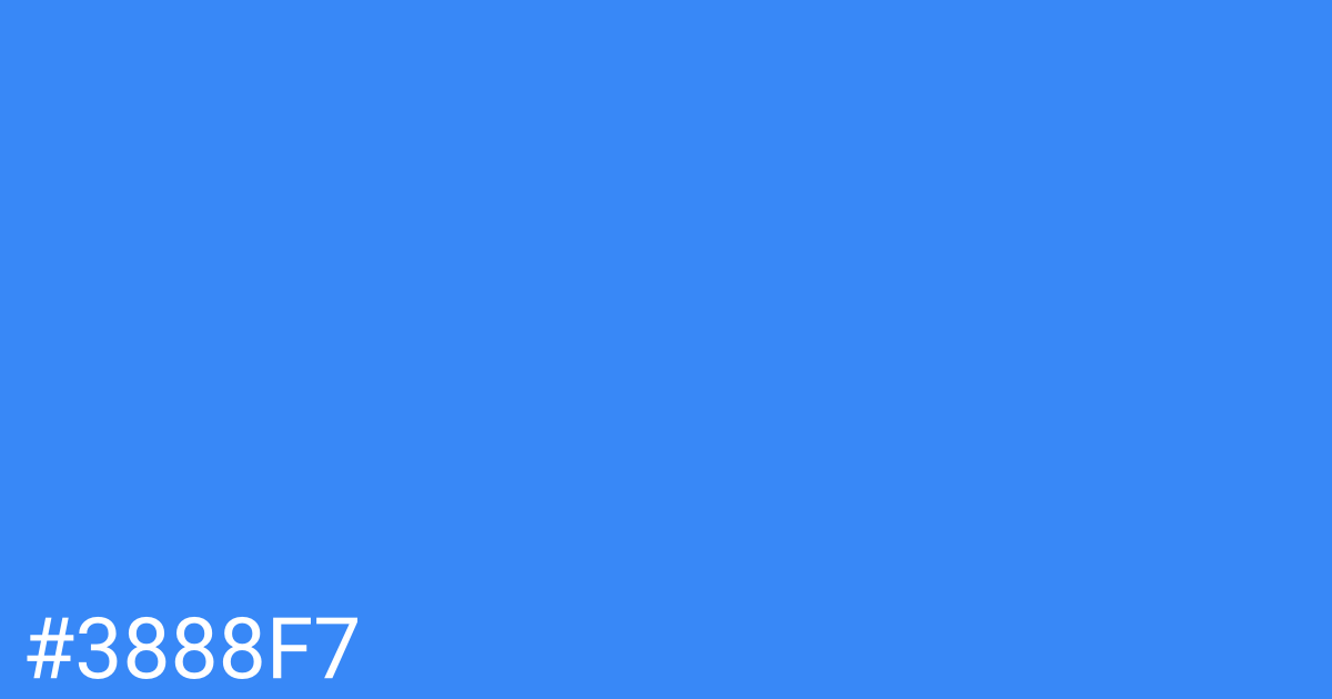 Hex color #3888f7 graphic