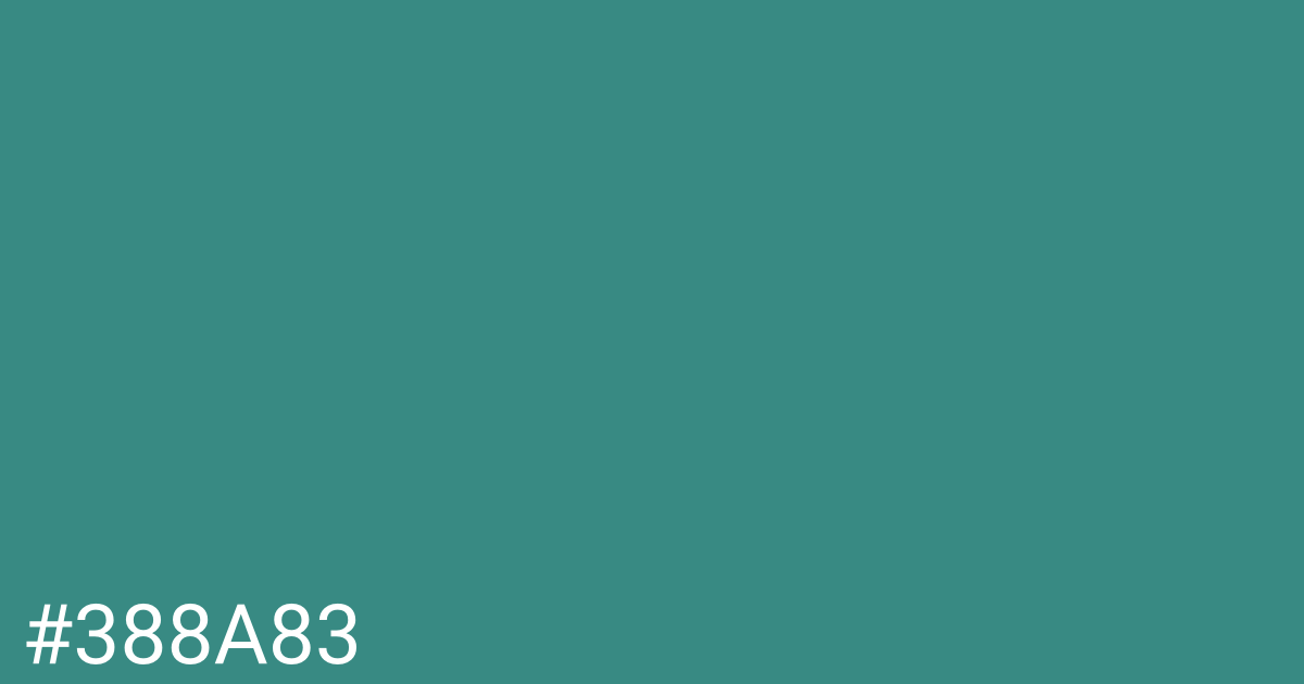 Hex color #388a83 graphic