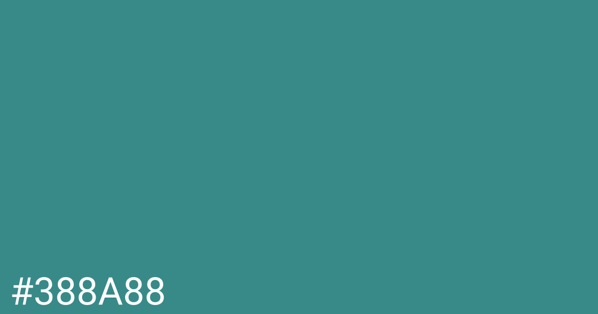 Hex color #388a88 graphic