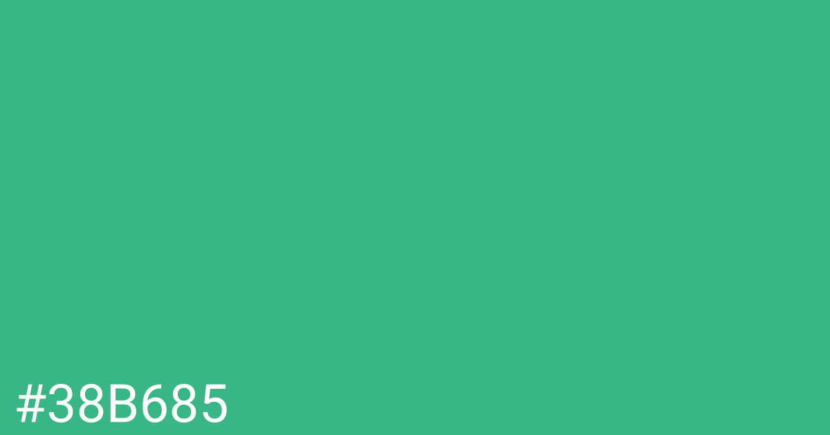 Hex color #38b685 graphic