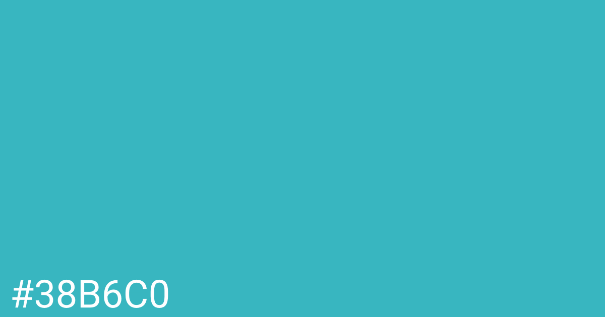 Hex color #38b6c0 graphic