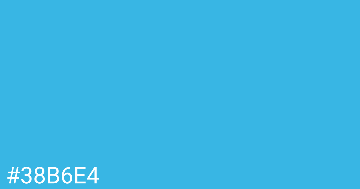 Hex color #38b6e4 graphic