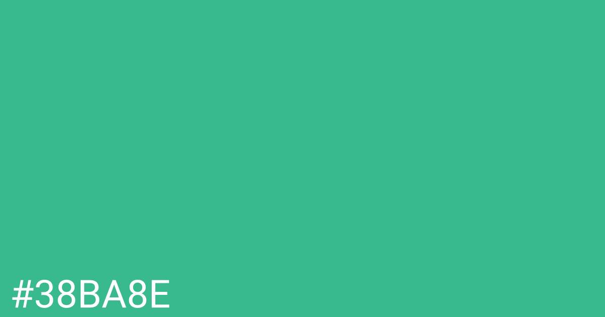 Hex color #38ba8e graphic