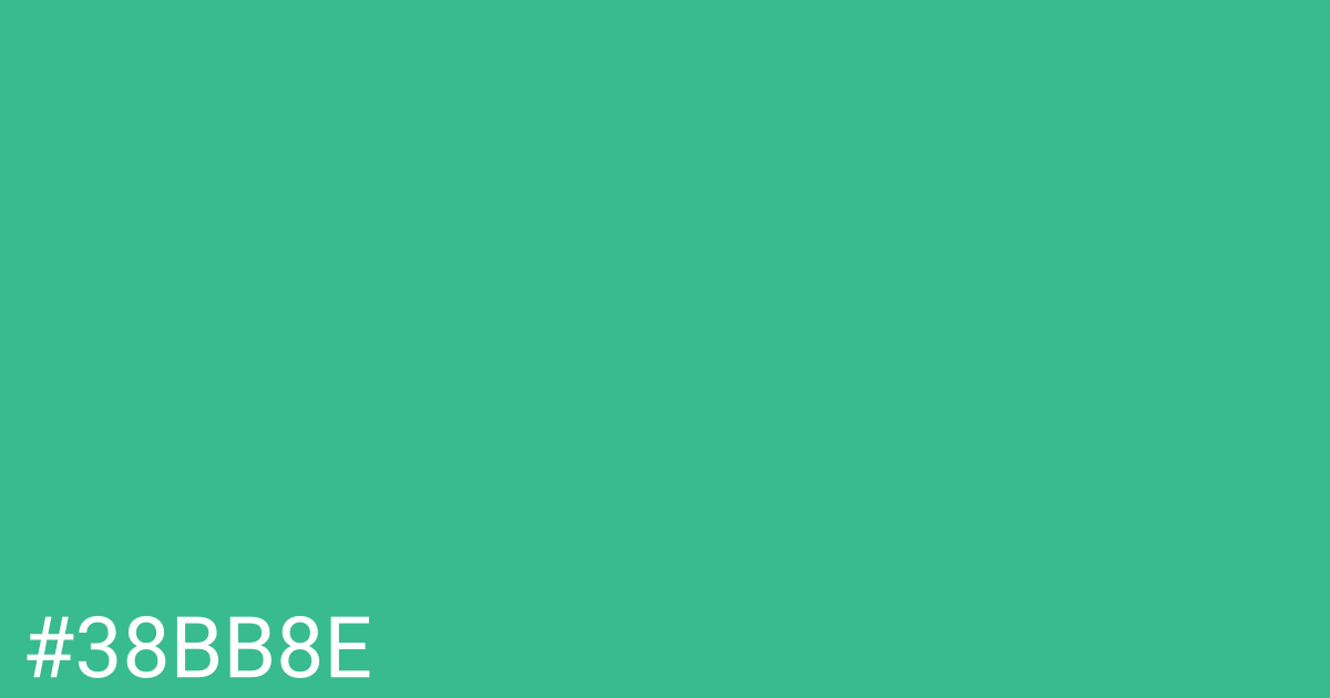Hex color #38bb8e graphic
