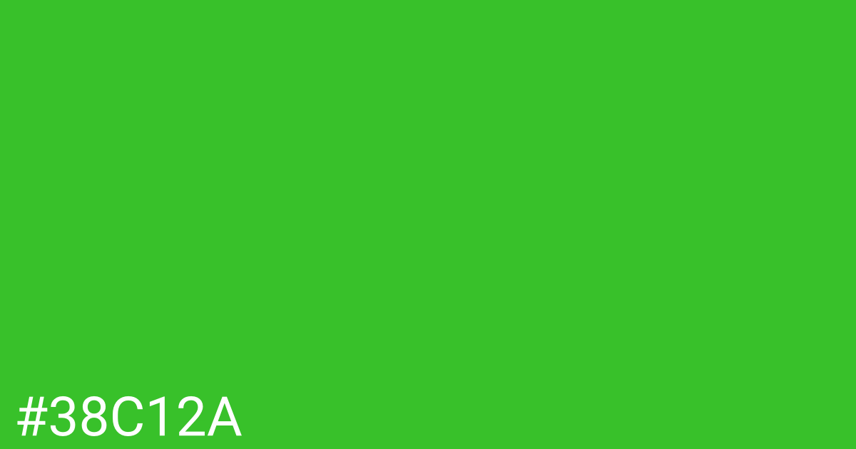 Hex color #38c12a graphic