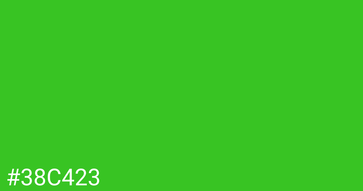 Hex color #38c423 graphic