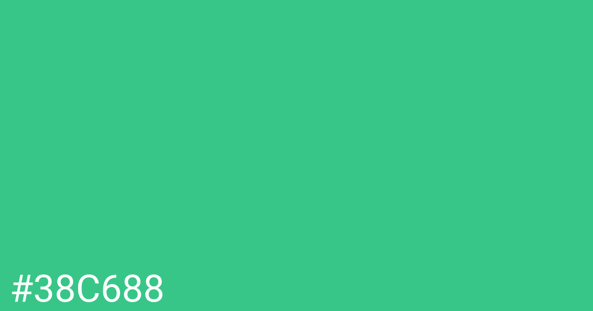 Hex color #38c688 graphic