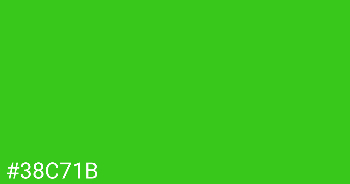 Hex color #38c71b graphic