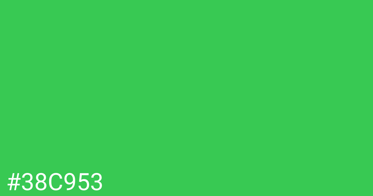 Hex color #38c953 graphic