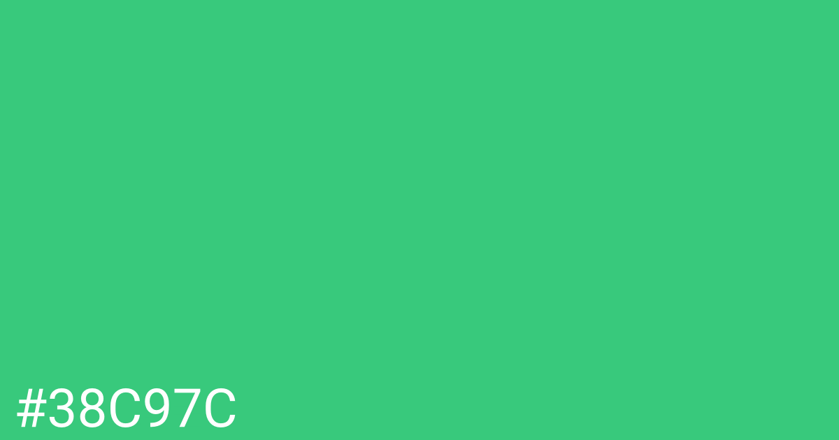 Hex color #38c97c graphic