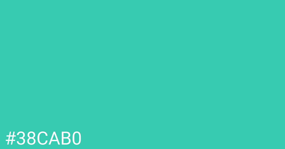 Hex color #38cab0 graphic