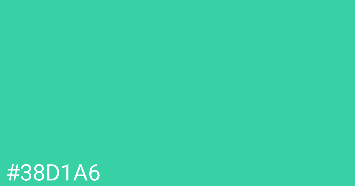 Hex color #38d1a6 graphic