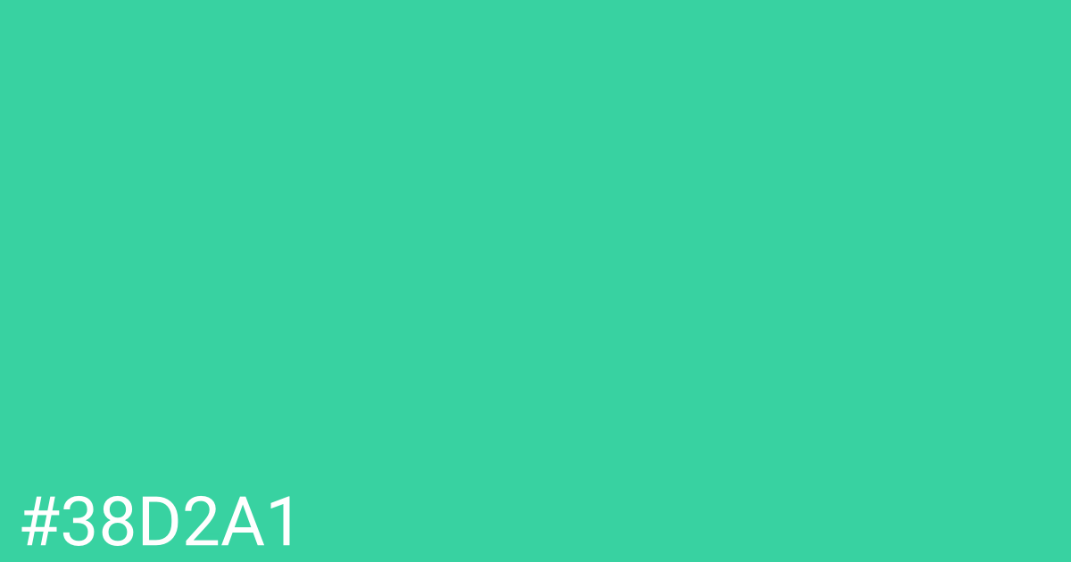 Hex color #38d2a1 graphic