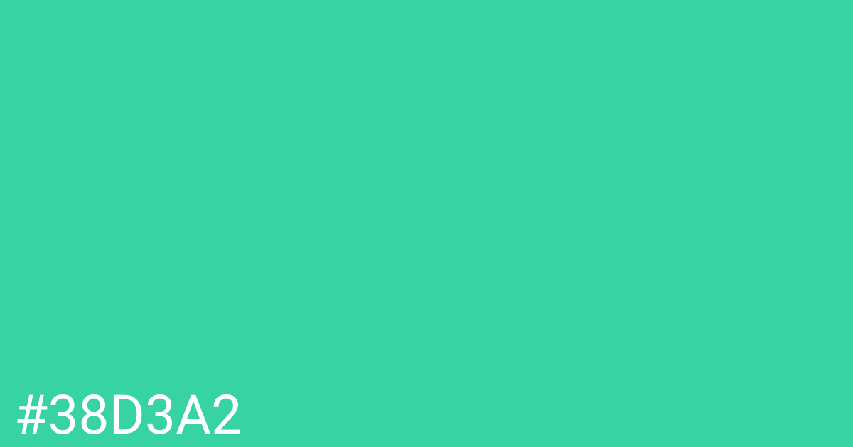 Hex color #38d3a2 graphic