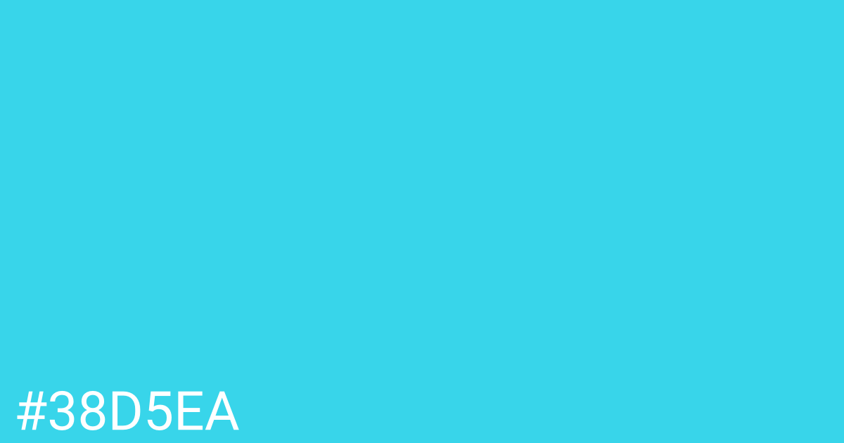 Hex color #38d5ea graphic