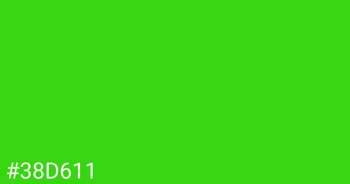 Hex color #38d611 graphic