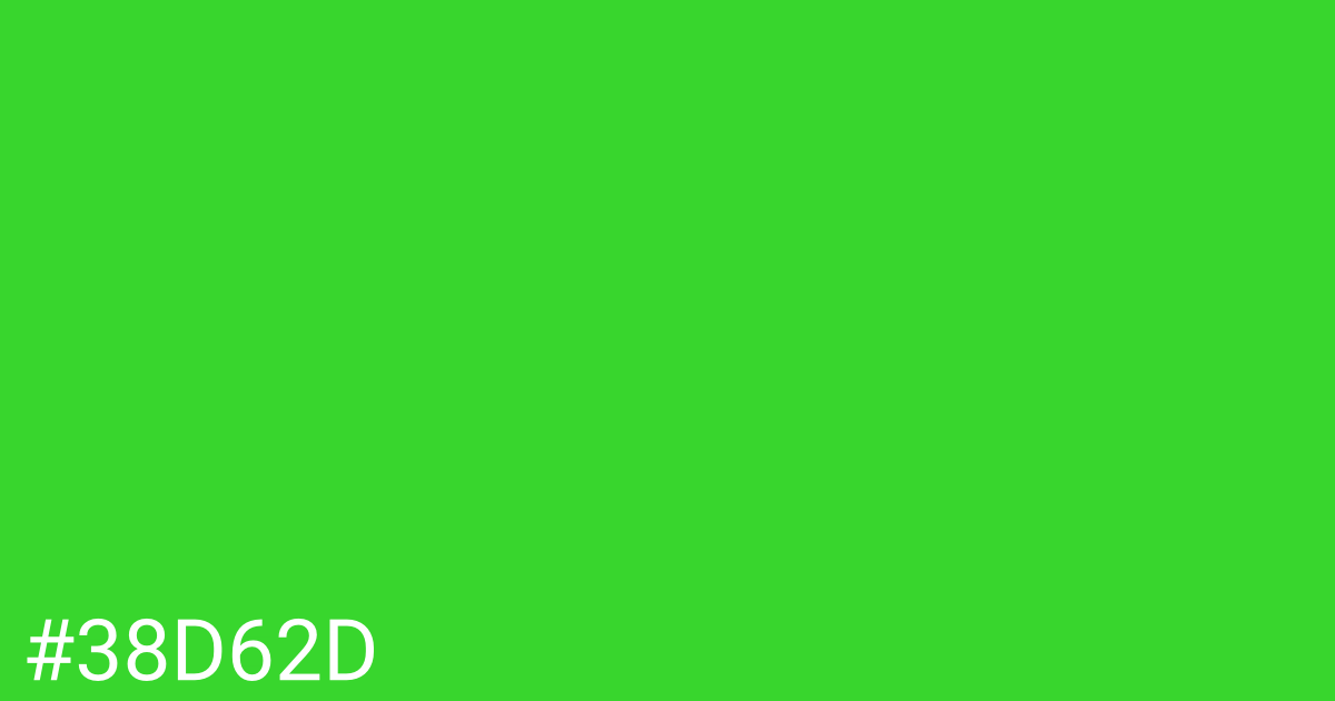 Hex color #38d62d graphic