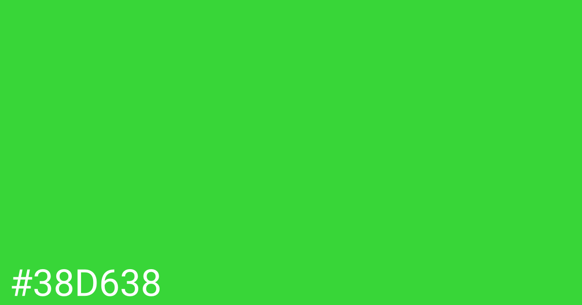 Hex color #38d638 graphic