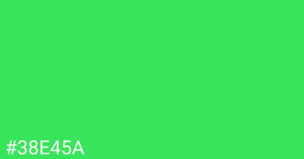 Hex color #38e45a graphic