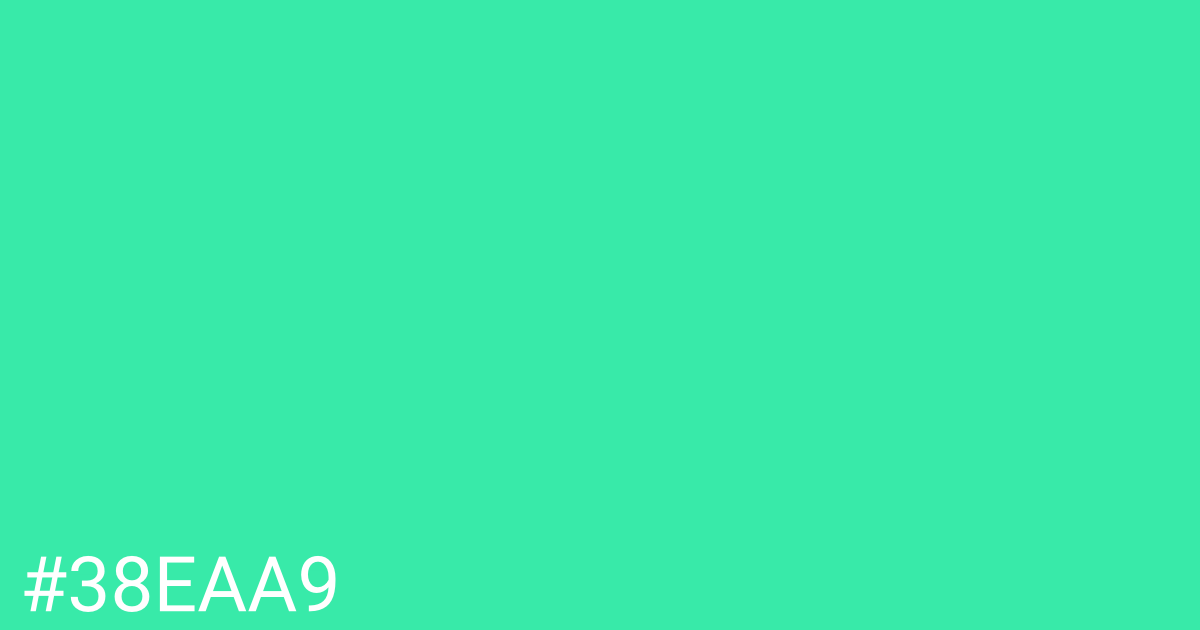Hex color #38eaa9 graphic