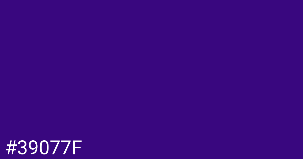 Hex color #39077f graphic