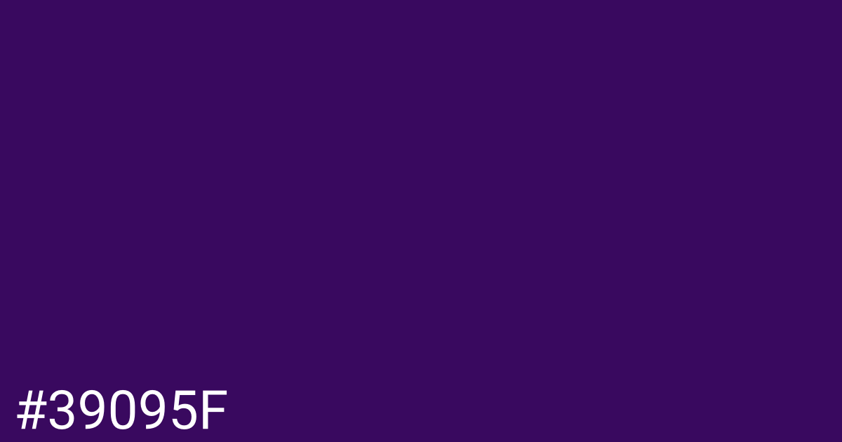 Hex color #39095f graphic