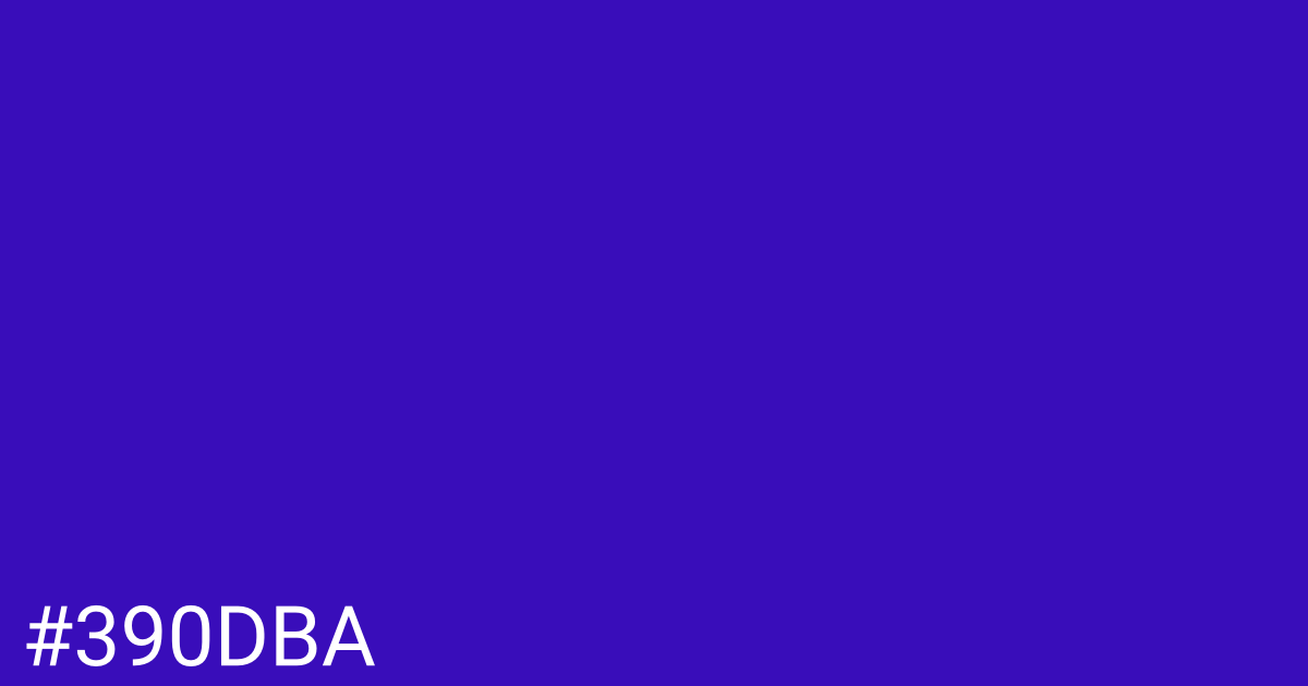 Hex color #390dba graphic