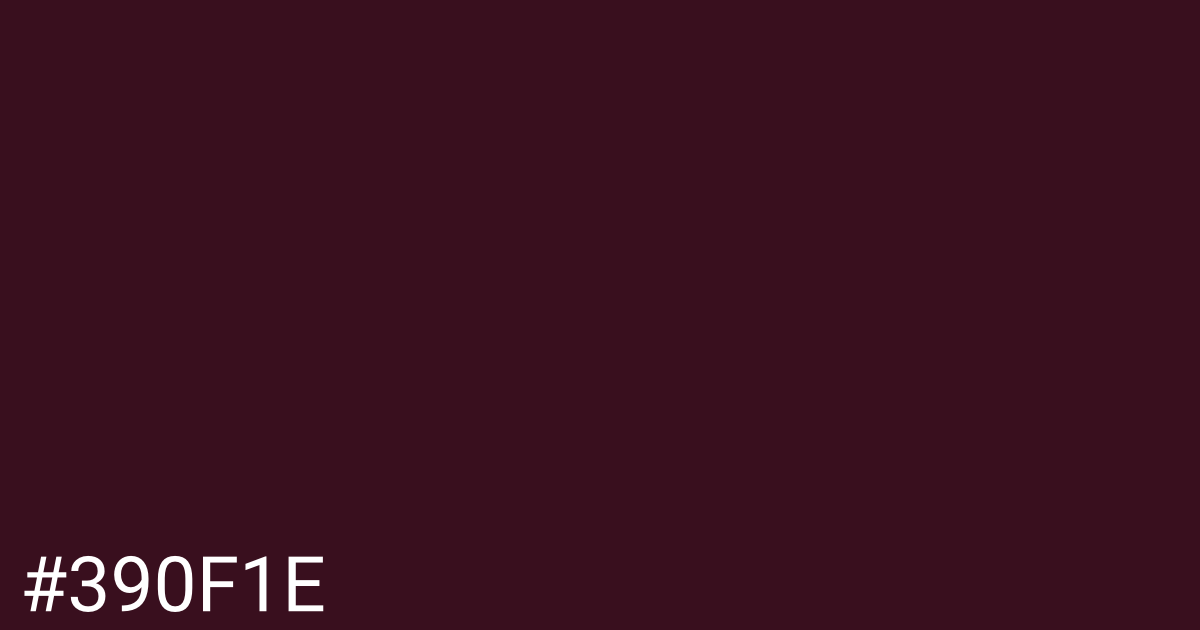 Hex color #390f1e graphic