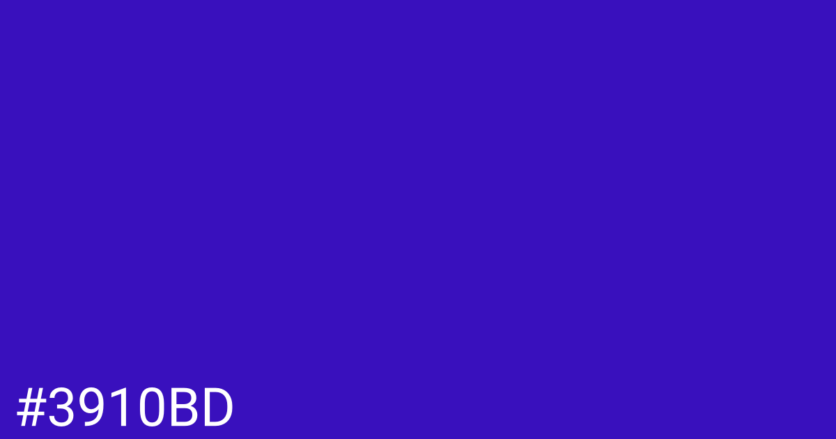 Hex color #3910bd graphic