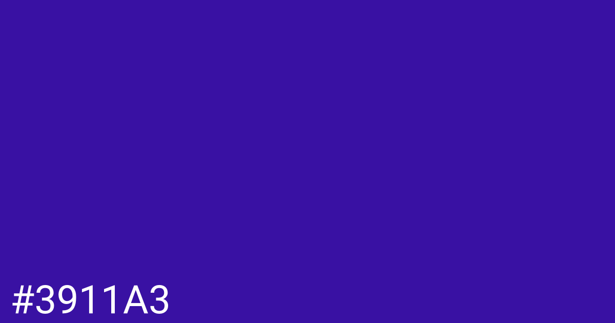 Hex color #3911a3 graphic