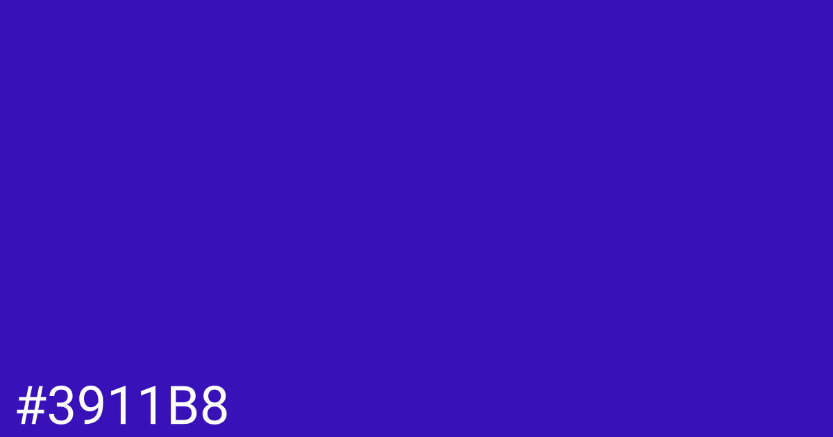 Hex color #3911b8 graphic