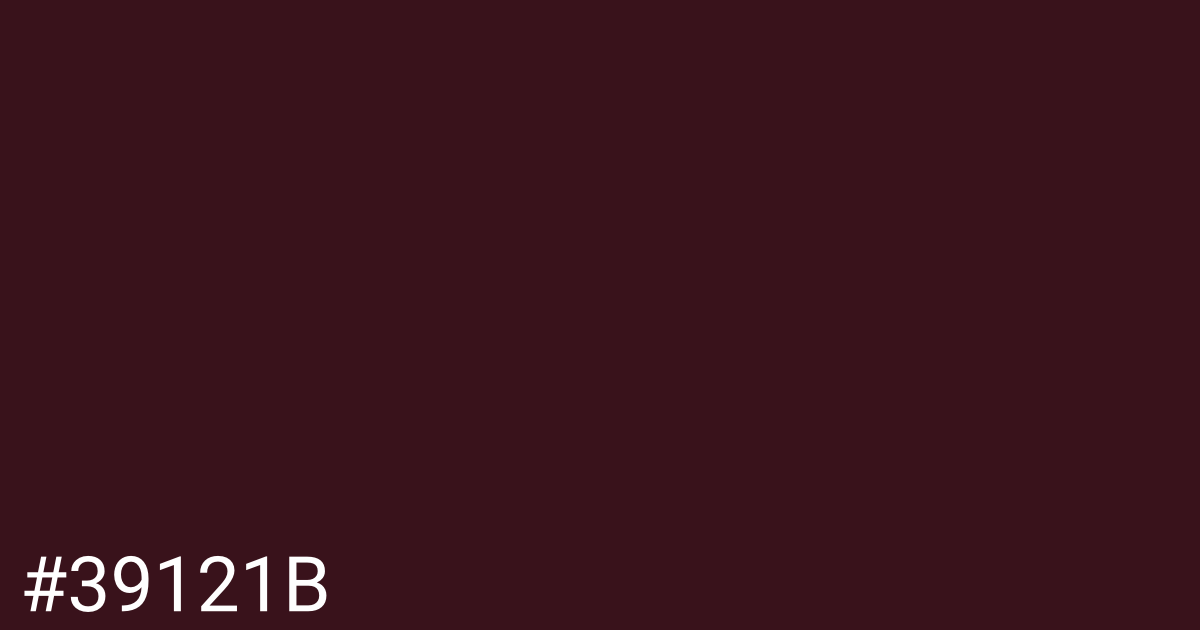 Hex color #39121b graphic