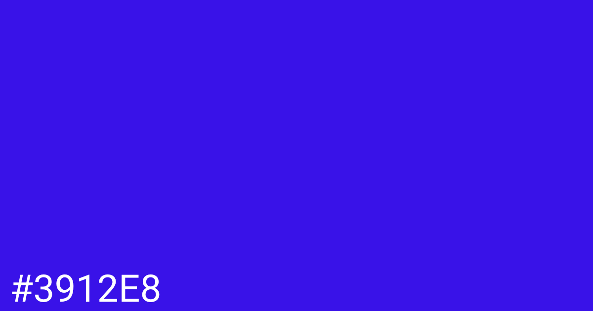 Hex color #3912e8 graphic