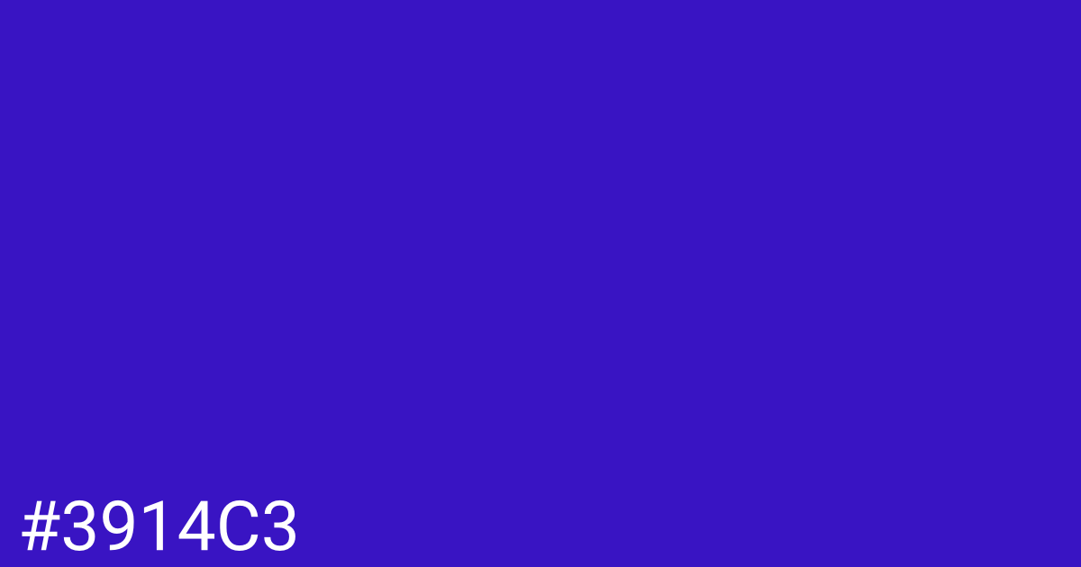 Hex color #3914c3 graphic