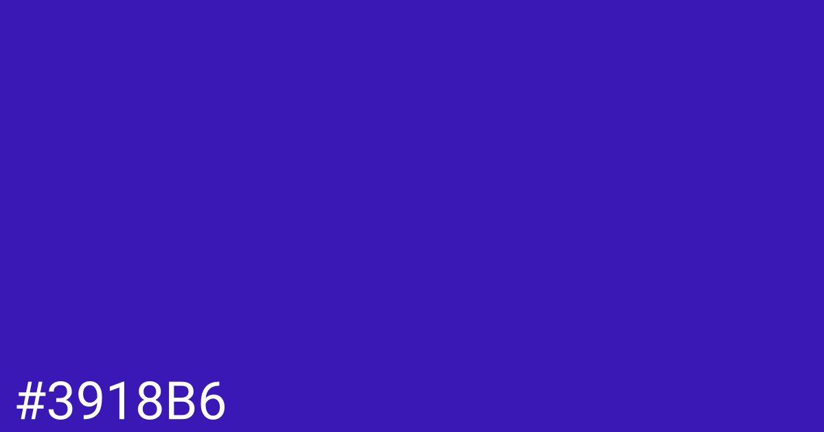 Hex color #3918b6 graphic