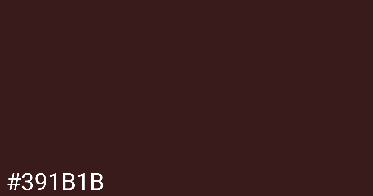 Hex color #391b1b graphic