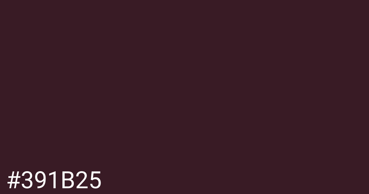 Hex color #391b25 graphic