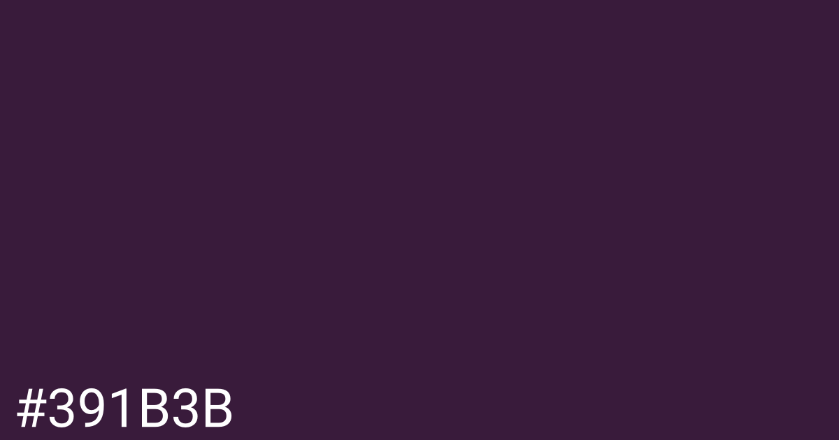 Hex color #391b3b graphic