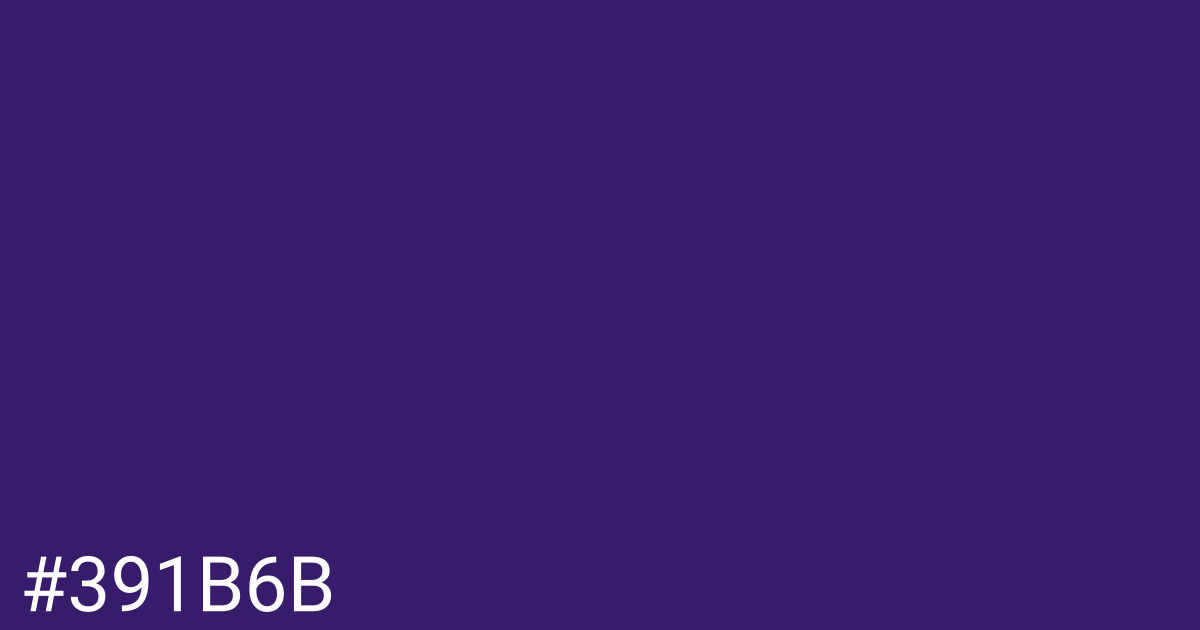 Hex color #391b6b graphic