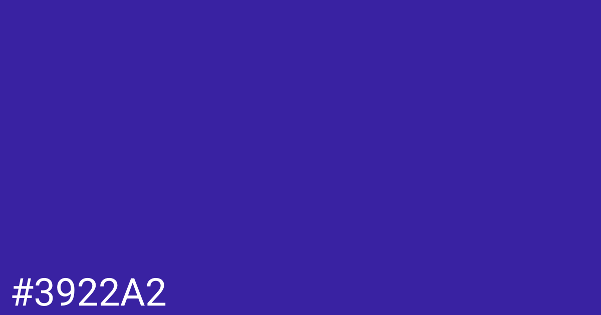 Hex color #3922a2 graphic