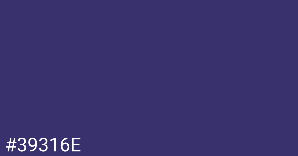 Hex color #39316e graphic
